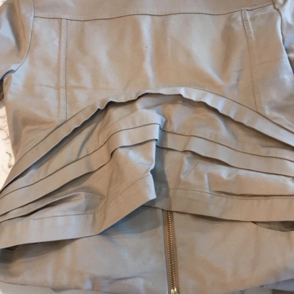 Crop Tan Ruffle Jacket - Picture 3 of 5